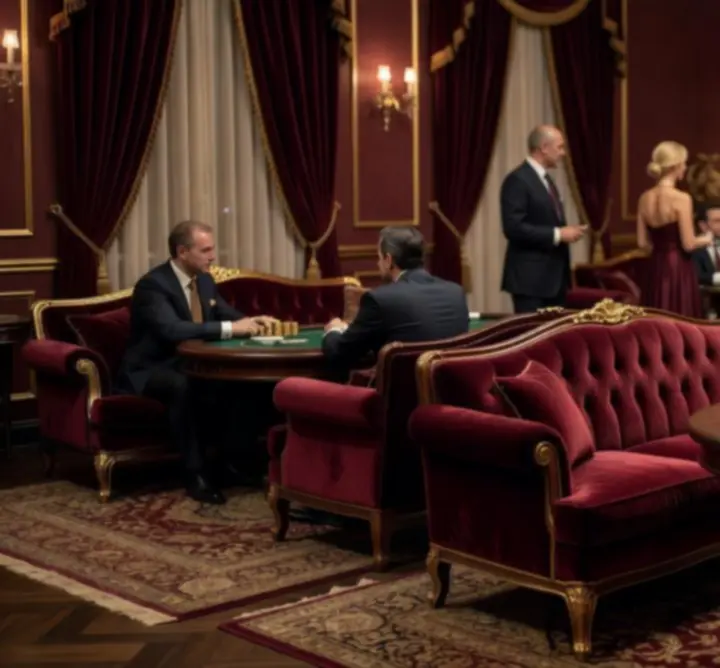 Prémium lounge hangulatú, elegáns belső tér offline póker esthez