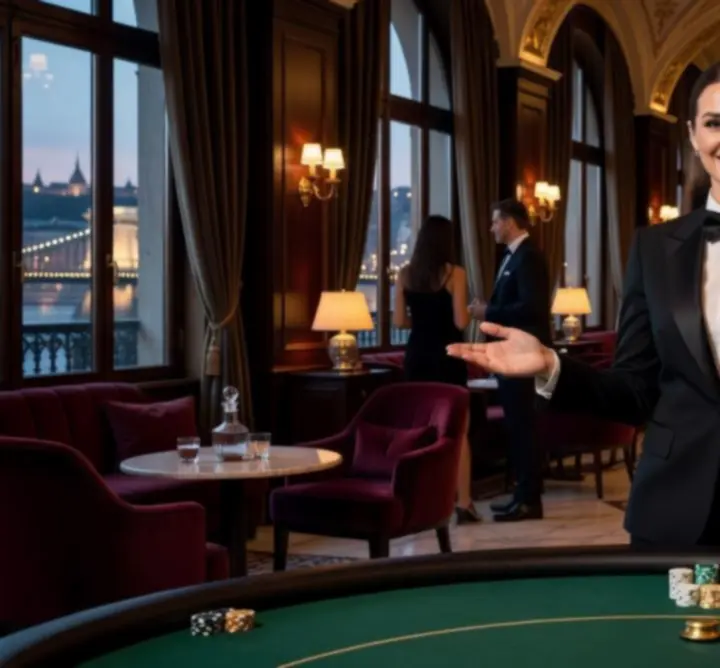Profi hostok és elegáns pókerasztal egy budapesti offline póker esten